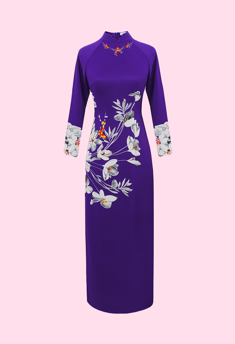 Áo dài cổ truyền thống lượn