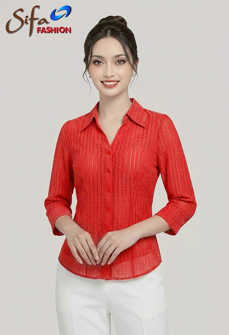 Áo sơ mi tay lỡ leve