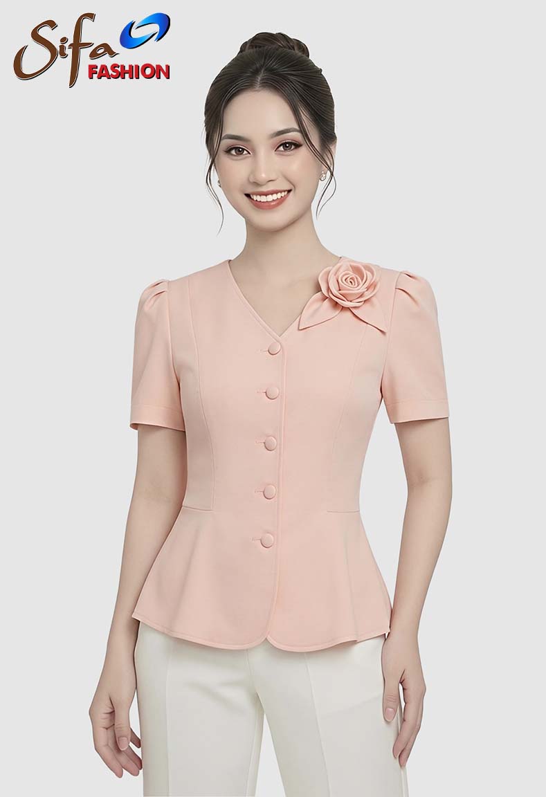 Áo kiểu cổ tim
