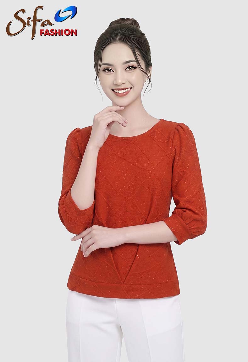 Áo cổ thuyền bo lai xếp ly