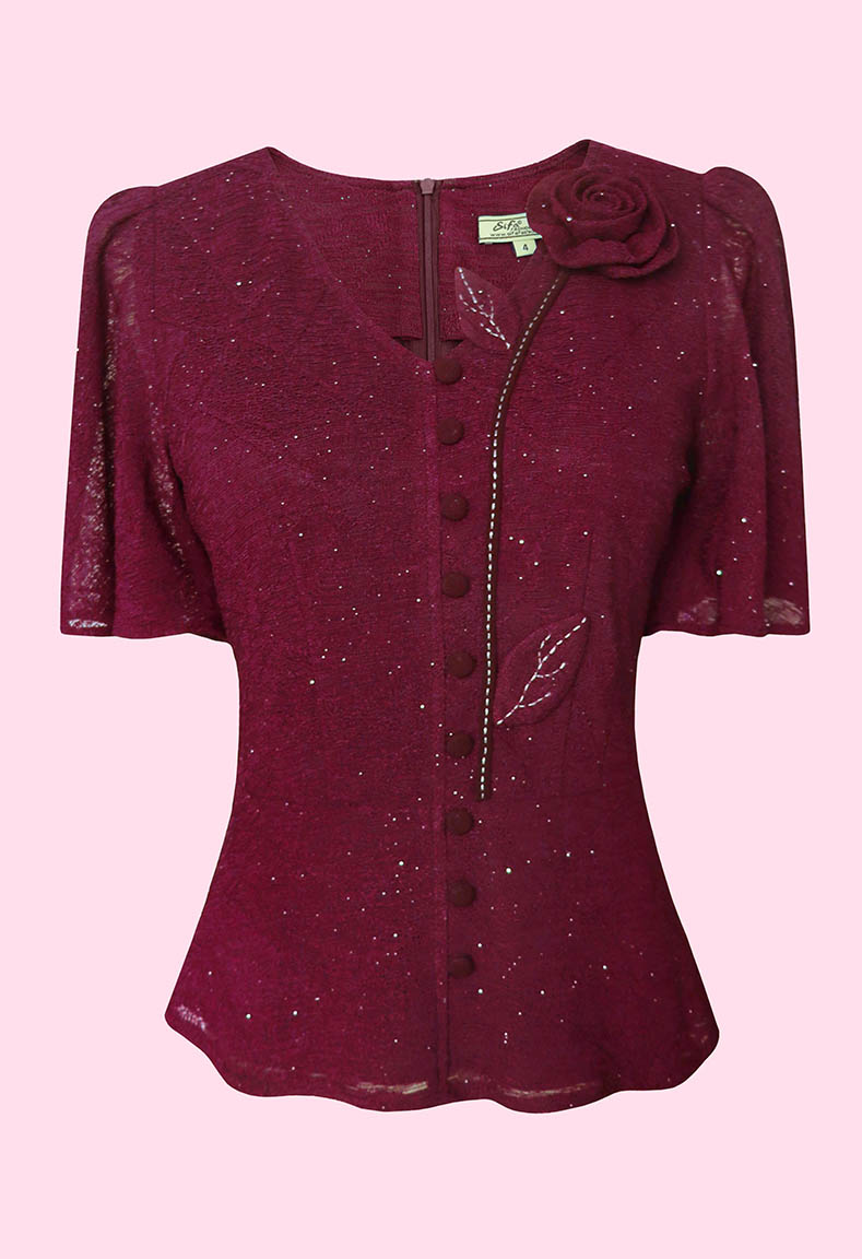 Áo cổ tim sang trọng