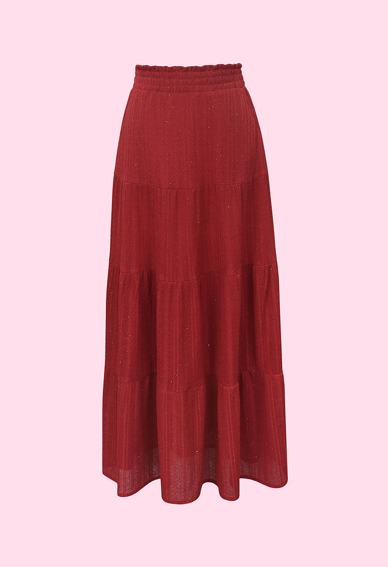 Bộ áo cổ tròn váy xòe sang trọng - Váy